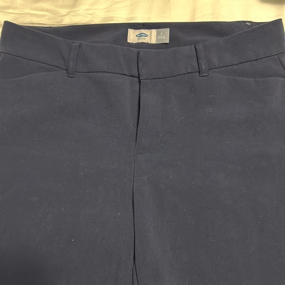 Old navy slacks, navy blue, straight leg